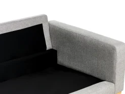 Outlet Sofa dla 2 osób SIGGARD Szary Sofy Tapicerowane|Sofy Dwuosobowe
