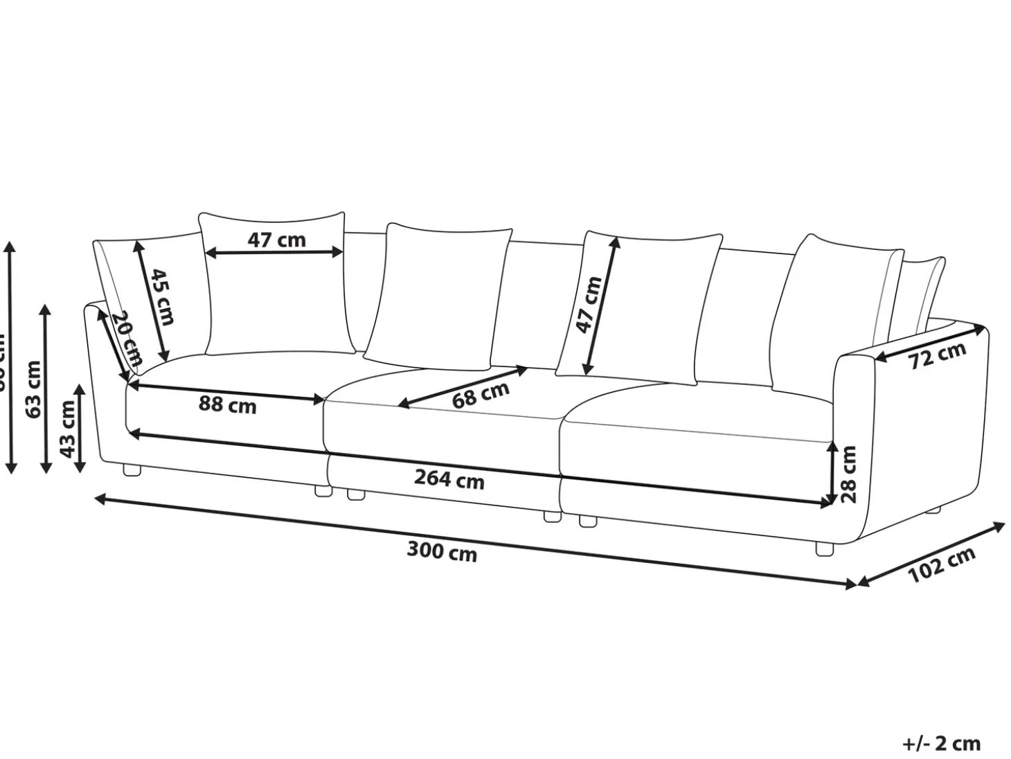 Outlet Sofa dla 3 osób SIGTUNA Beżowy Sofy Tapicerowane|Kolekcje Sof