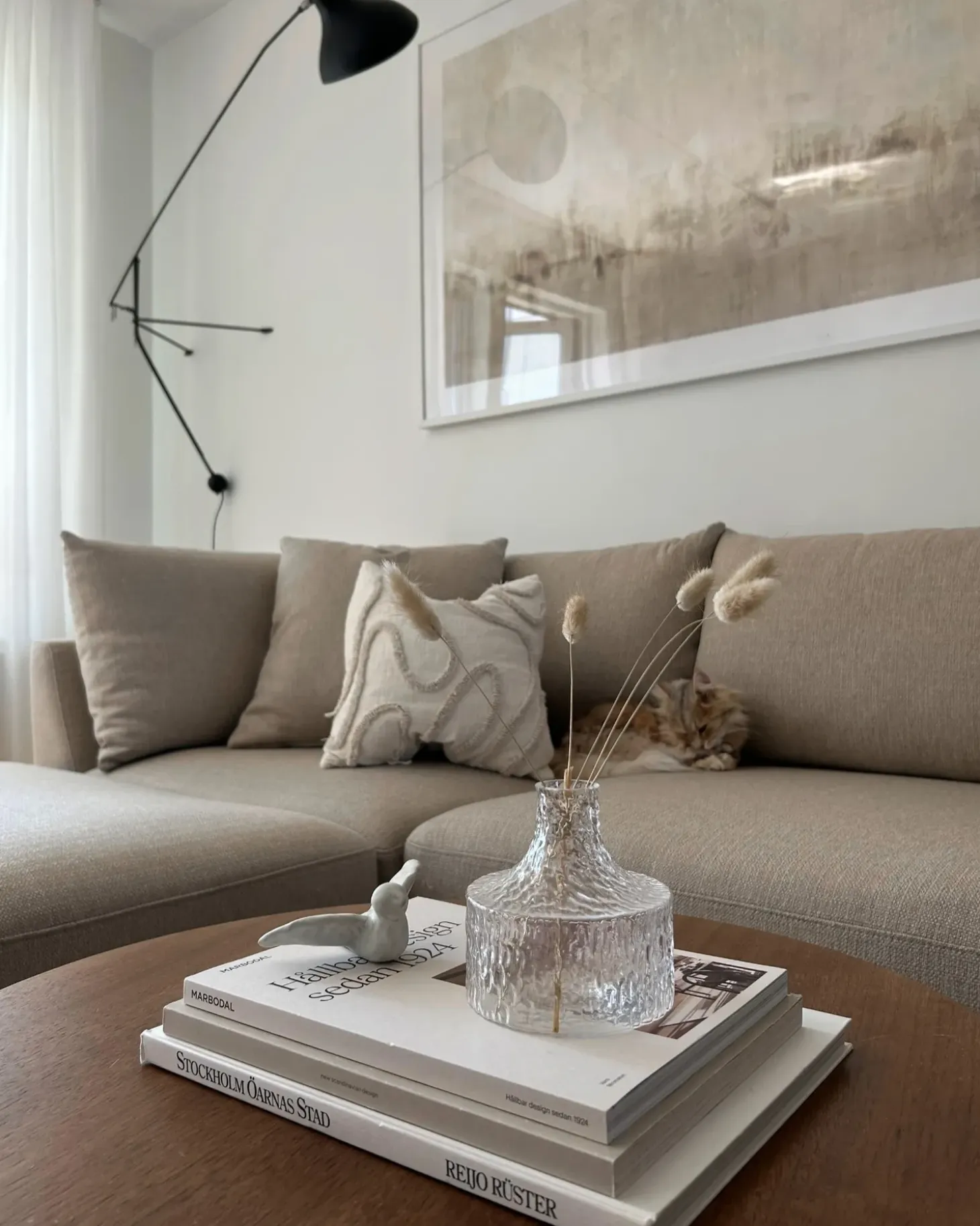 Sofa dla 3 osób SIGTUNA Beżowy z otomaną Sofy Tapicerowane|Kolekcje Sof