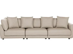 Sofa dla 3 osób SIGTUNA Beżowy z otomaną Sofy Tapicerowane|Kolekcje Sof