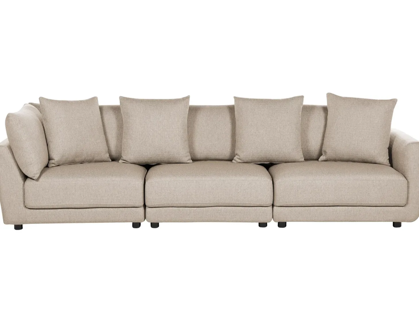 Sofa dla 3 osób SIGTUNA Beżowy z otomaną Sofy Tapicerowane|Kolekcje Sof