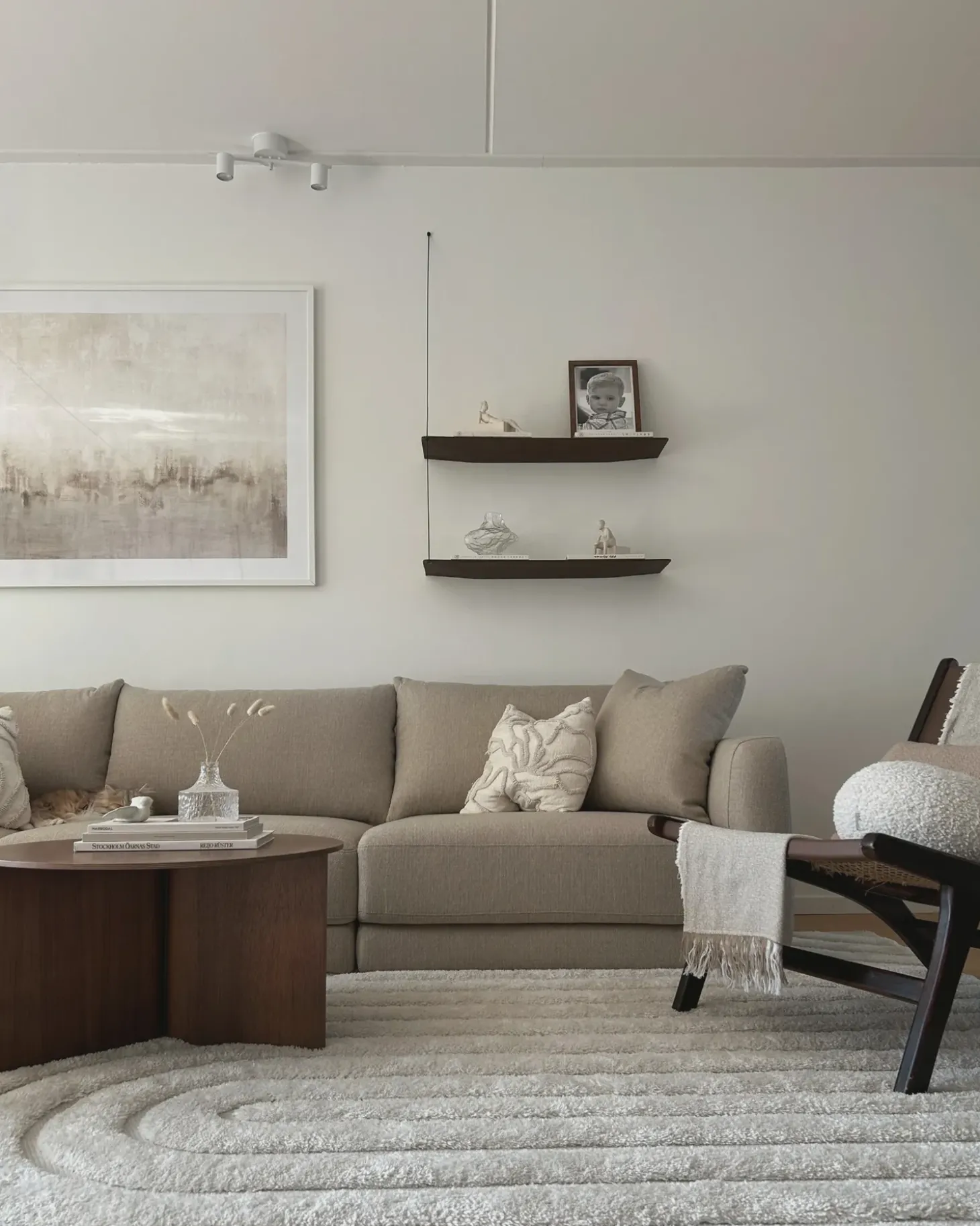 Sofa dla 3 osób SIGTUNA Beżowy z otomaną Sofy Tapicerowane|Kolekcje Sof