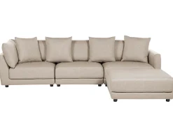 Sofa dla 3 osób SIGTUNA Beżowy z otomaną Sofy Tapicerowane|Kolekcje Sof