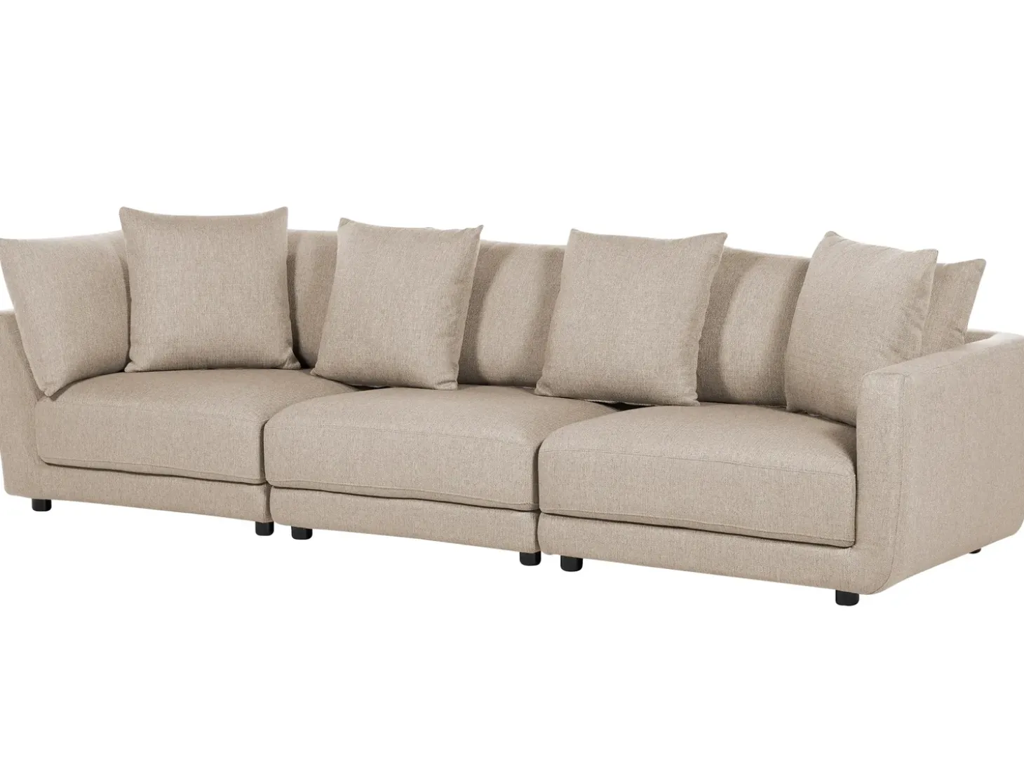 Sofa dla 3 osób SIGTUNA Beżowy z otomaną Sofy Tapicerowane|Kolekcje Sof