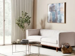 Best Sofa dla 3 osób SKAULE Beżowy Sofy Tapicerowane|Wszystkie Sofy