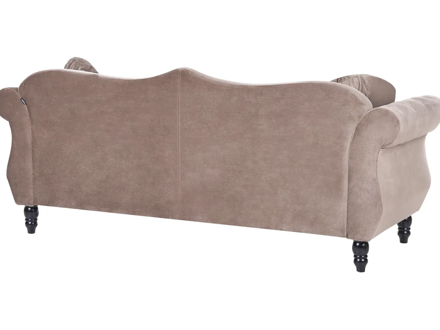 Online Sofa dla 3 osób SKIEN Welur Beżowoszary Sofy Tapicerowane|Kolekcje Sof