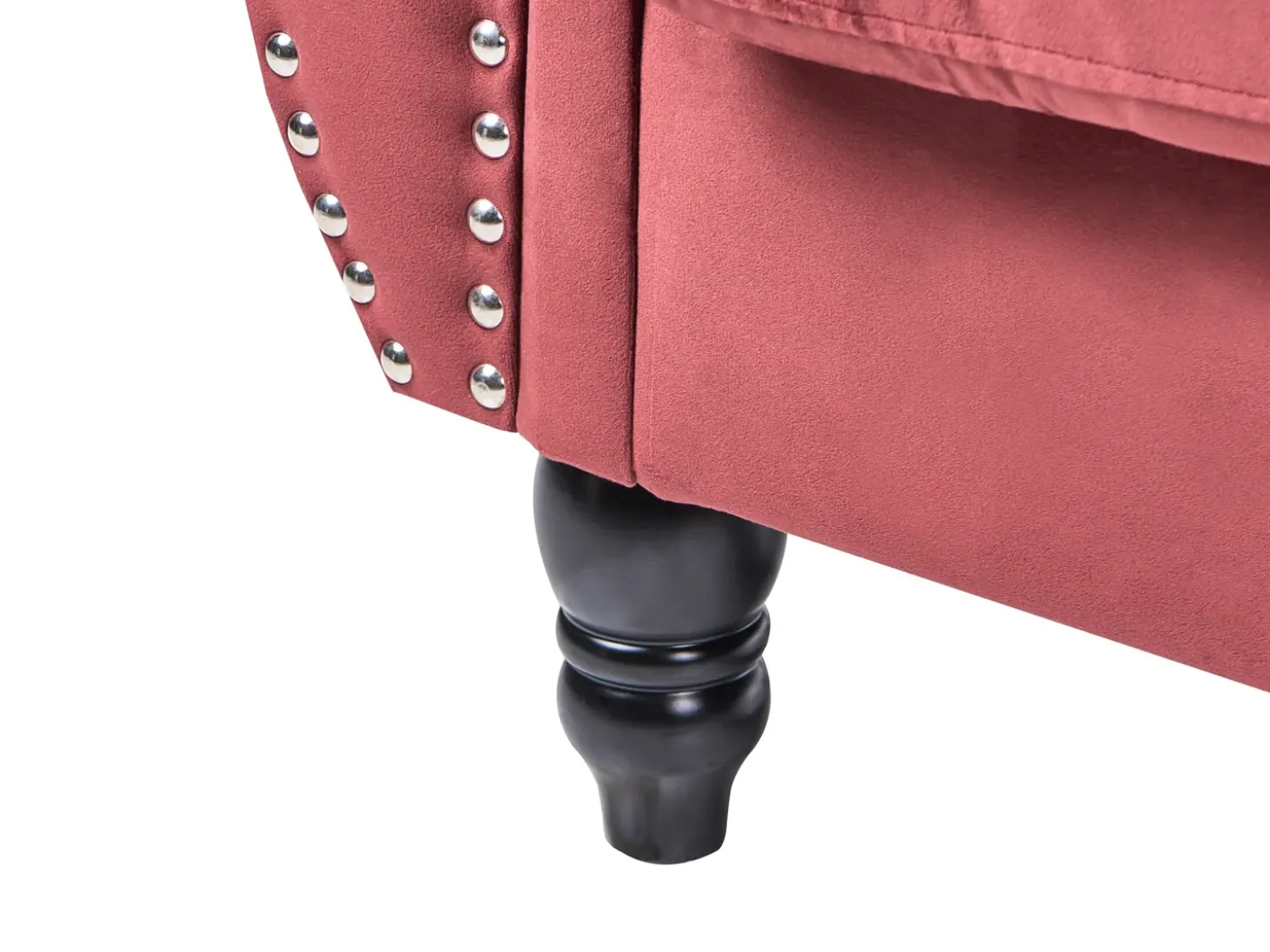 Hot Sofa dla 2 osób SKIEN Welur Bordowy Sofy Tapicerowane|Sofy Dwuosobowe