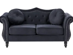 Online Sofa dla 2 osób SKIEN Welur Sofy Tapicerowane|Sofy Dwuosobowe