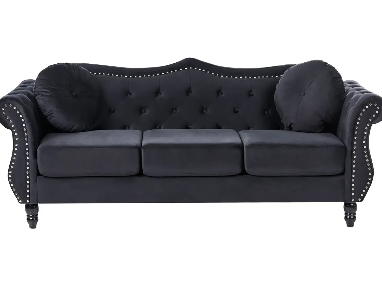 Outlet Sofa dla 3 osób SKIEN Welur Sofy Tapicerowane|Kolekcje Sof