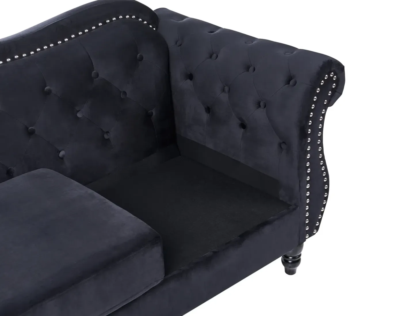Outlet Sofa dla 3 osób SKIEN Welur Sofy Tapicerowane|Kolekcje Sof