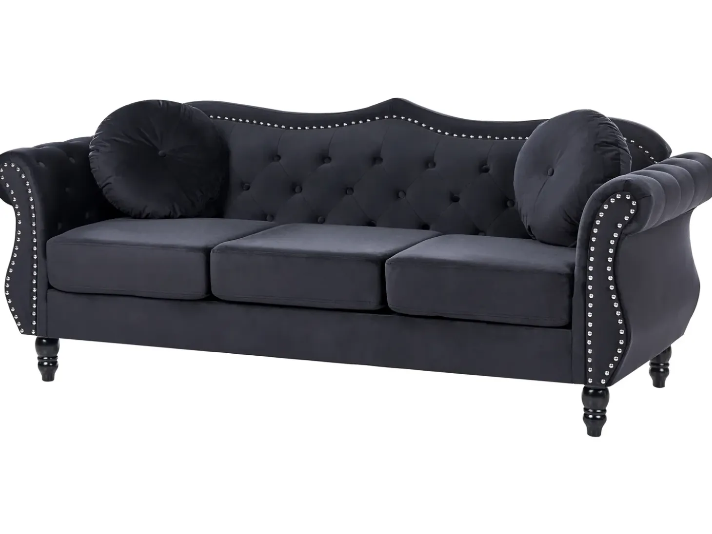 Outlet Sofa dla 3 osób SKIEN Welur Sofy Tapicerowane|Kolekcje Sof