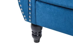 Outlet Sofa dla 2 osób SKIEN Welur Granatowy Sofy Tapicerowane|Sofy Dwuosobowe