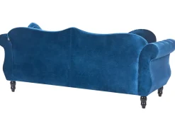 Clearance Sofa dla 3 osób SKIEN Welur Granatowy Sofy Tapicerowane|Kolekcje Sof