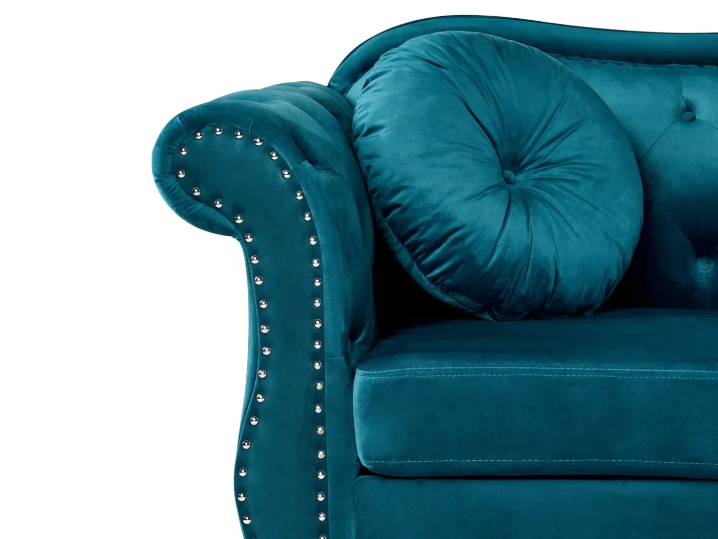 Hot Sofa dla 2 osób SKIEN Welur Lazurowy Sofy Tapicerowane|Sofy Dwuosobowe