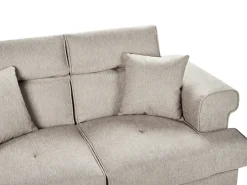 Hot Sofa dla 2 osób SKIVE Beżowoszary Sofy Tapicerowane|Sofy Dwuosobowe