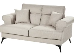 Hot Sofa dla 2 osób SKIVE Beżowoszary Sofy Tapicerowane|Sofy Dwuosobowe