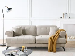 Sofa dla 3 osób SKIVE Beżowoszary Sofy Tapicerowane|Kolekcje Sof