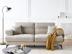 Sofa dla 3 osób SKIVE Beżowoszary Sofy Tapicerowane|Kolekcje Sof