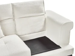Sale Sofa dla 2 osób SKIVE Boucle Biały Sofy Tapicerowane|Sofy Dwuosobowe