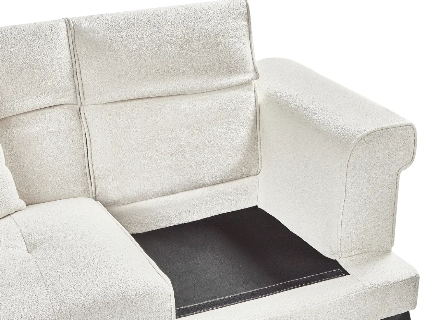 Sale Sofa dla 2 osób SKIVE Boucle Biały Sofy Tapicerowane|Sofy Dwuosobowe