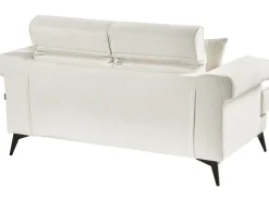 Sale Sofa dla 2 osób SKIVE Boucle Biały Sofy Tapicerowane|Sofy Dwuosobowe