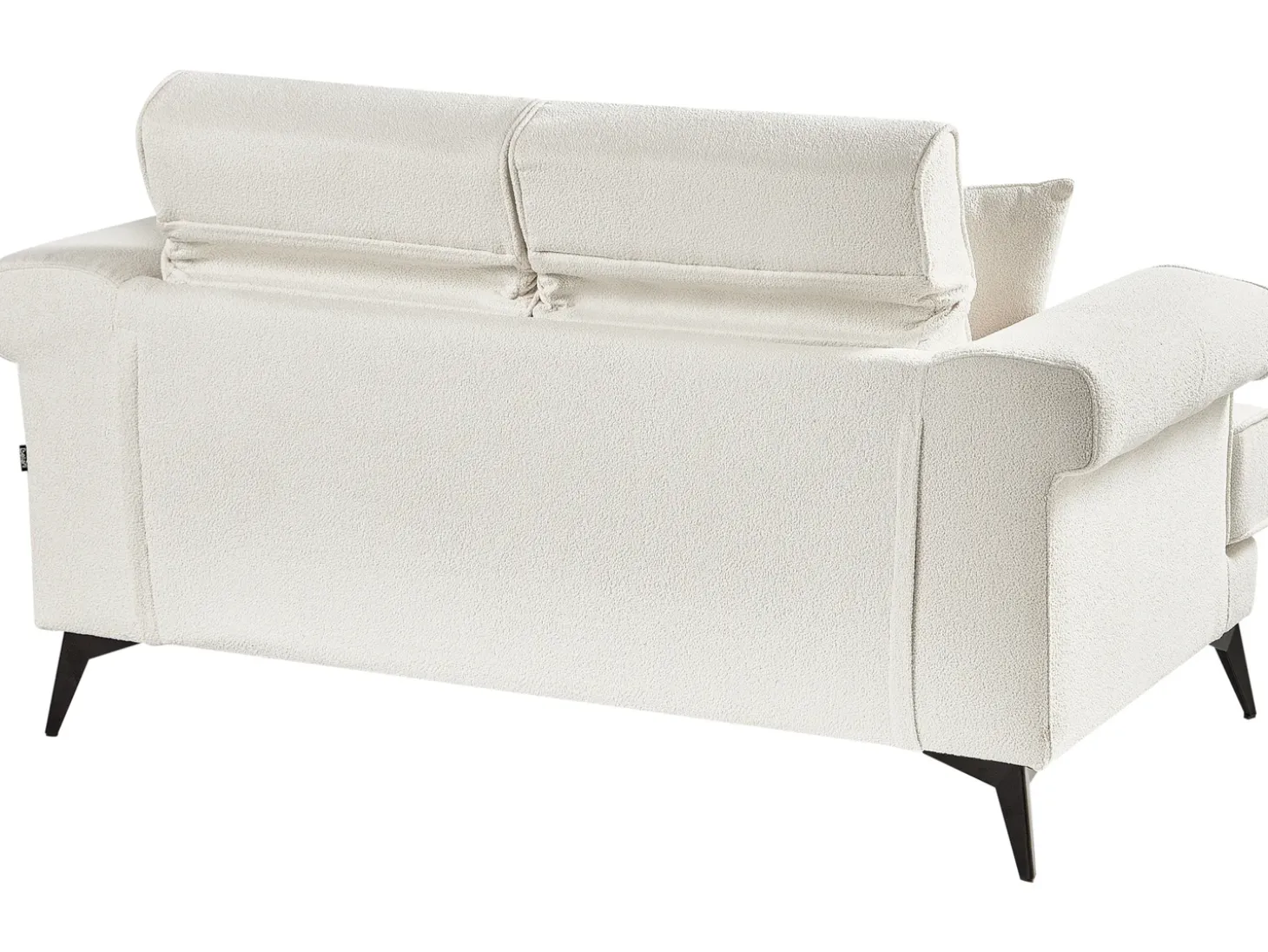 Sale Sofa dla 2 osób SKIVE Boucle Biały Sofy Tapicerowane|Sofy Dwuosobowe