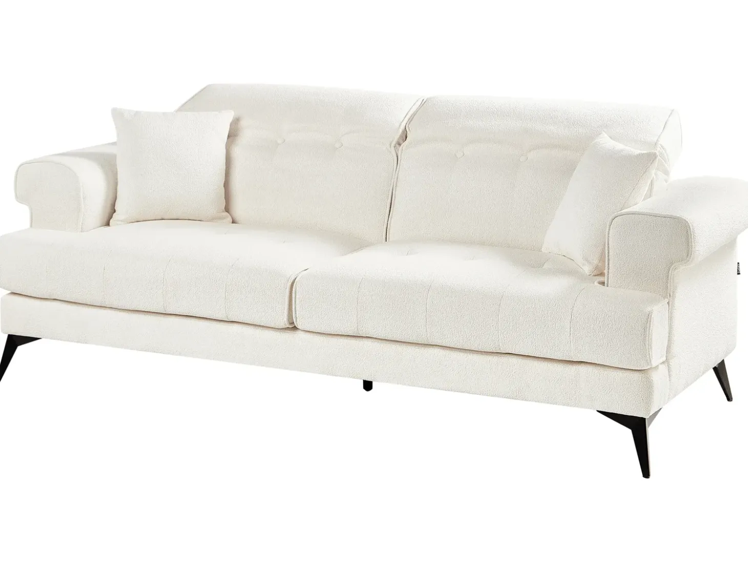 Sale Sofa dla 3 osób SKIVE Boucle Biały Sofy Tapicerowane|Kolekcje Sof