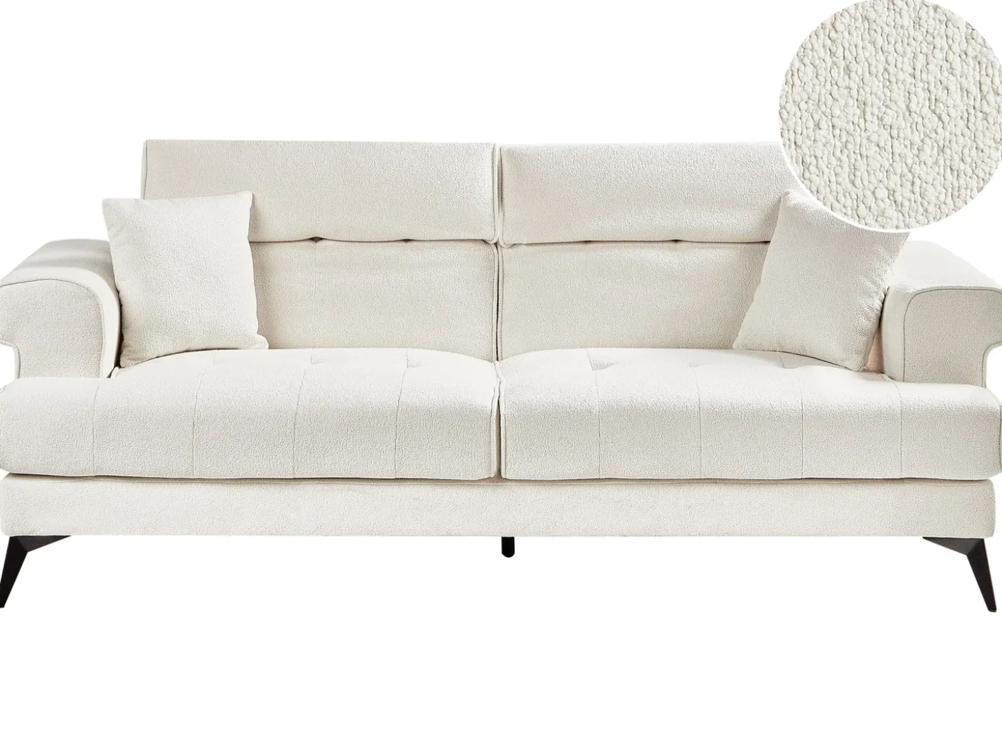 Sale Sofa dla 3 osób SKIVE Boucle Biały Sofy Tapicerowane|Kolekcje Sof