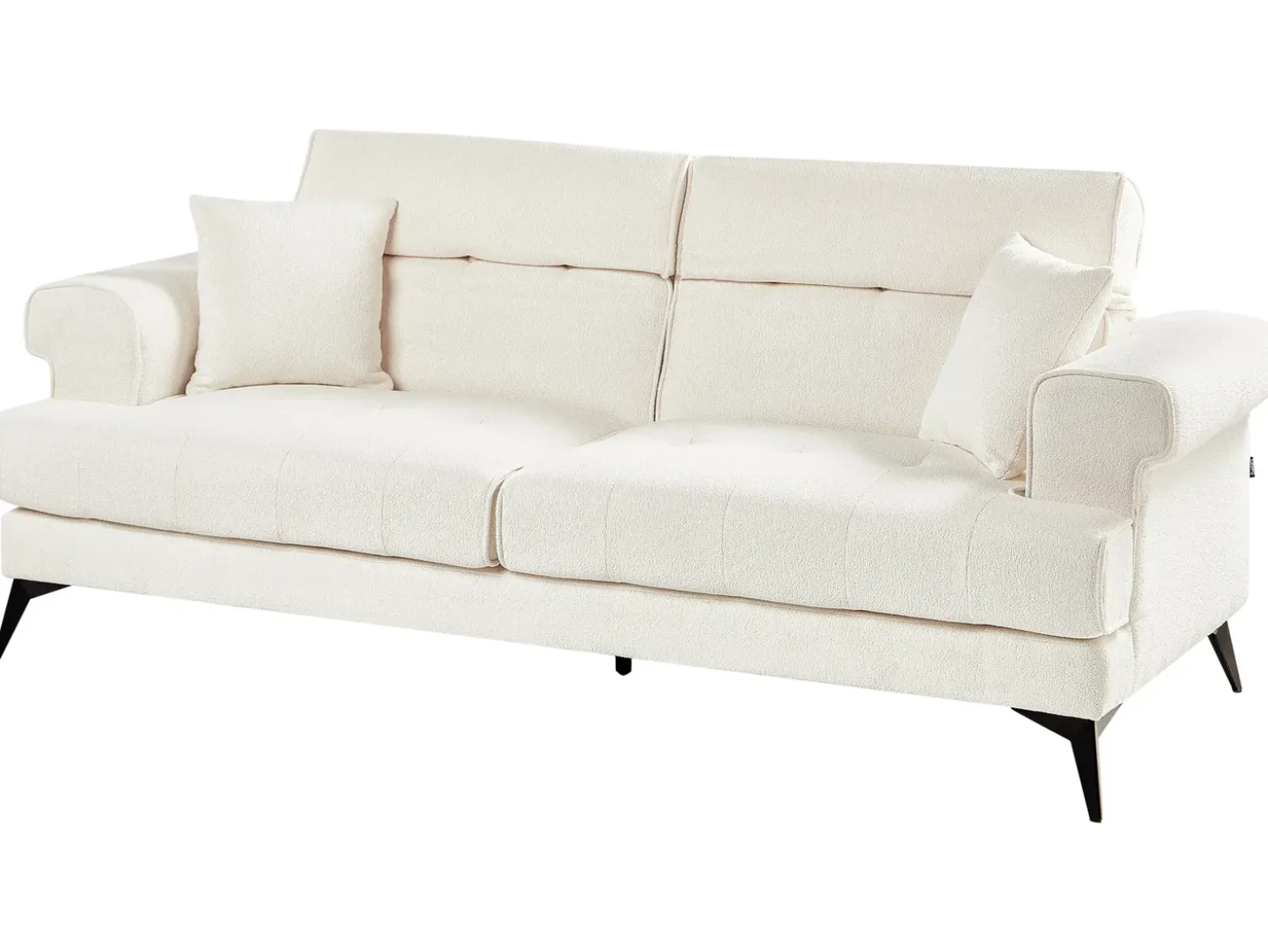 Sale Sofa dla 3 osób SKIVE Boucle Biały Sofy Tapicerowane|Kolekcje Sof