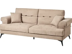 Online Sofa dla 3 osób SKIVE Jasnobrązowy Sofy Tapicerowane|Kolekcje Sof