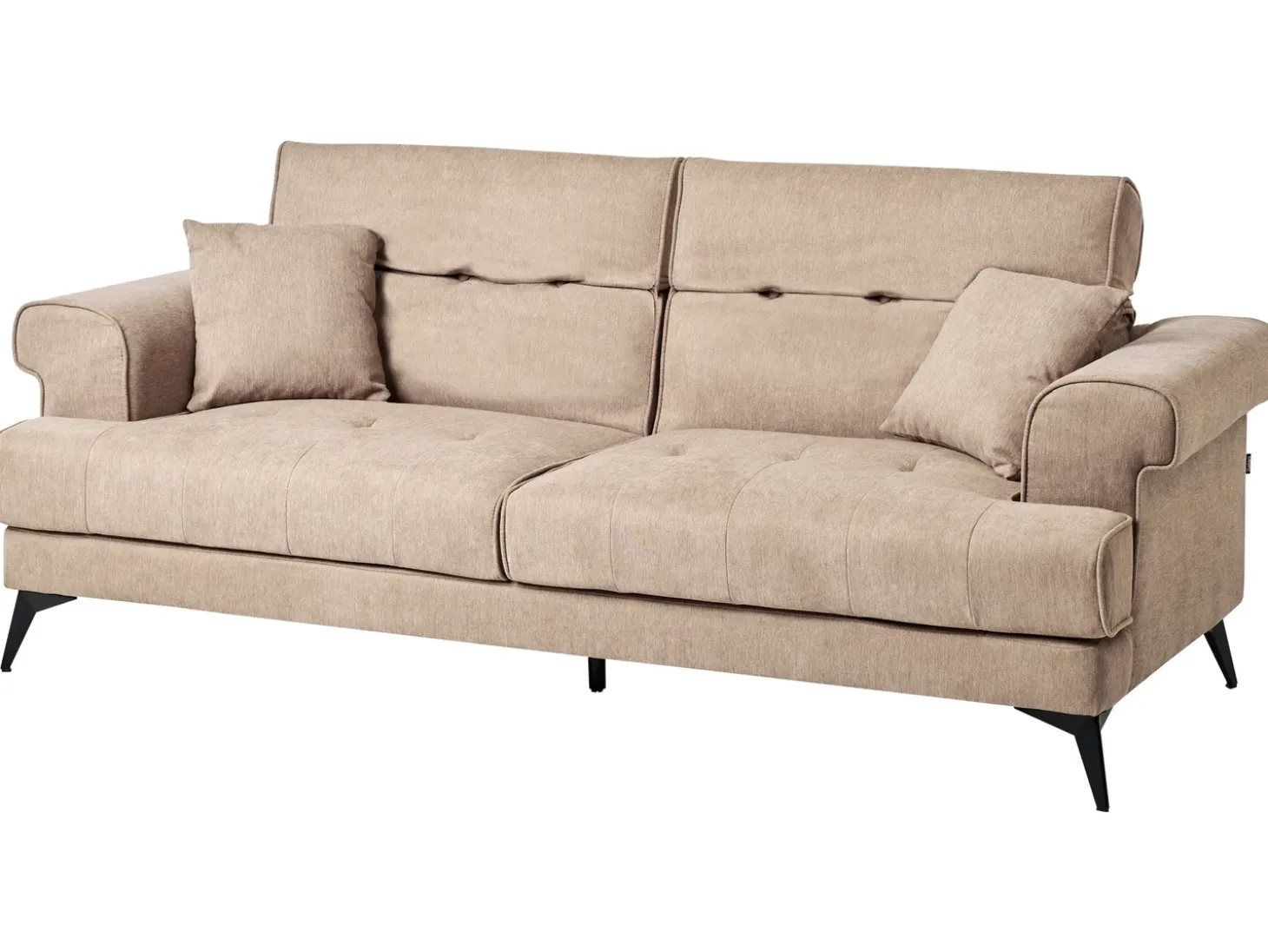 Online Sofa dla 3 osób SKIVE Jasnobrązowy Sofy Tapicerowane|Kolekcje Sof