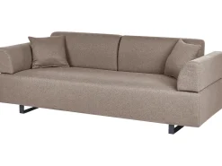 Online Sofa dla 3 osób SOKNA Beżowoszary ze stolikami Sofy Tapicerowane|Wszystkie Sofy