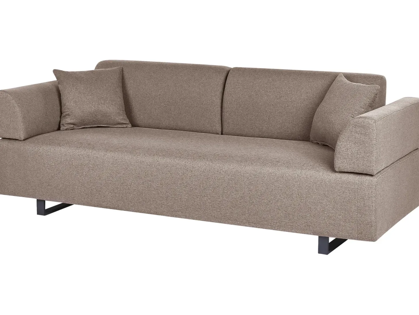 Online Sofa dla 3 osób SOKNA Beżowoszary ze stolikami Sofy Tapicerowane|Wszystkie Sofy