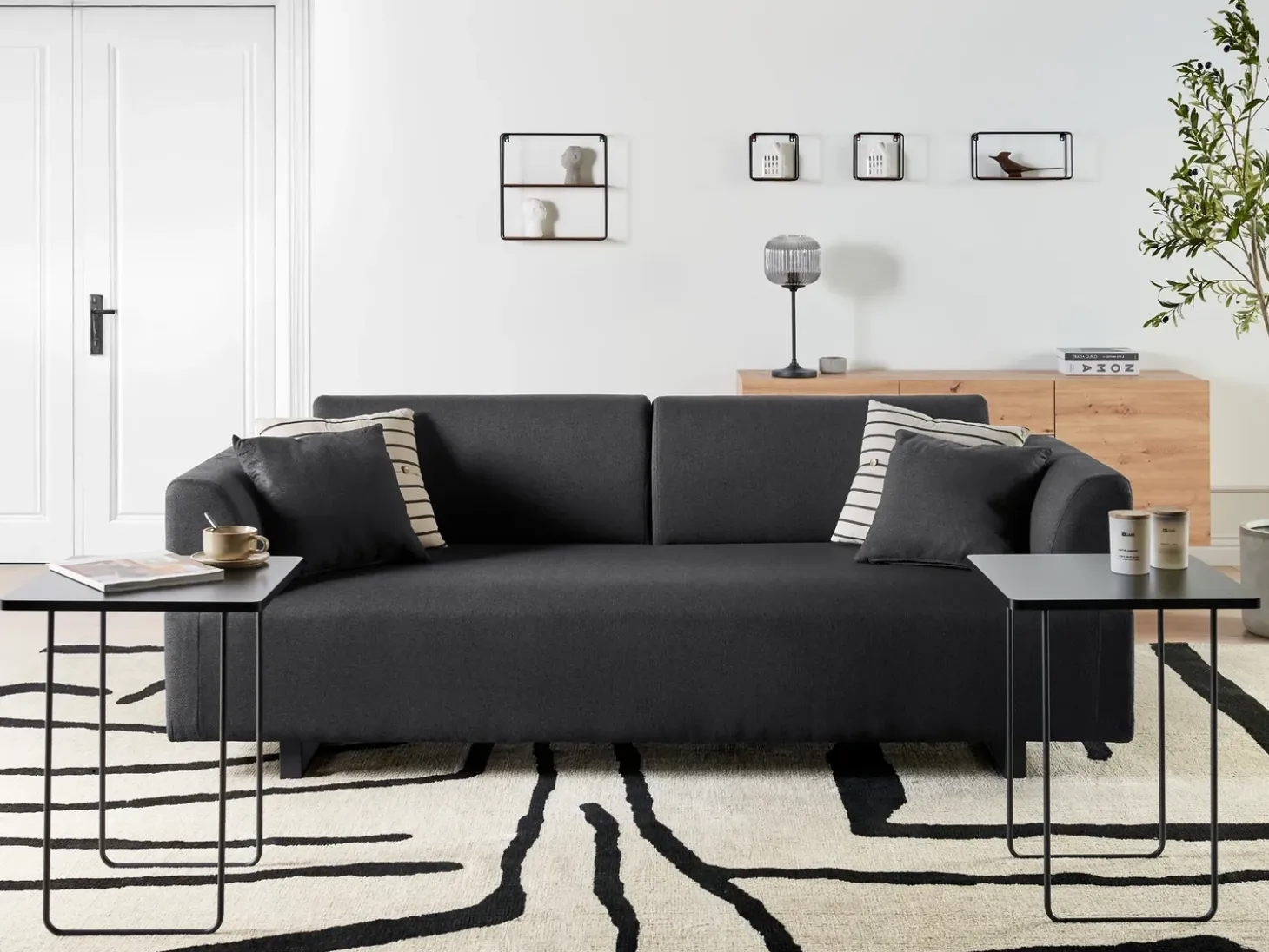Sale Sofa dla 3 osób SOKNA ze stolikami Sofy Tapicerowane|Wszystkie Sofy