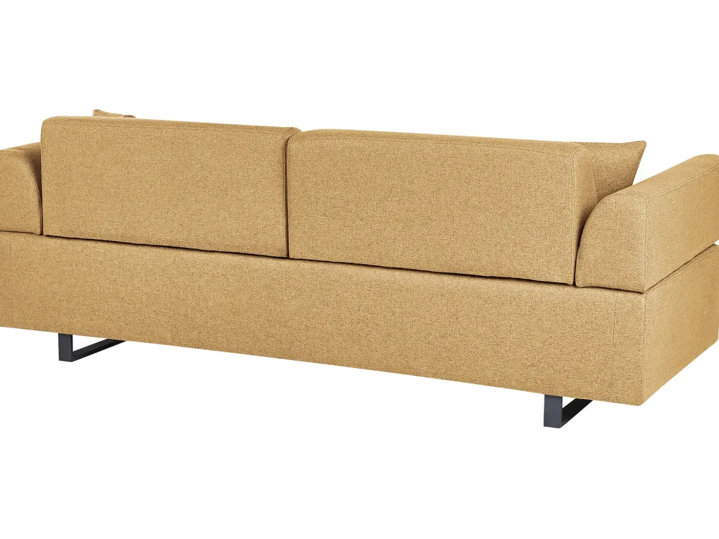 Clearance Sofa dla 3 osób SOKNA Musztardowy ze stolikami Sofy Tapicerowane|Wszystkie Sofy