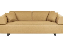 Clearance Sofa dla 3 osób SOKNA Musztardowy ze stolikami Sofy Tapicerowane|Wszystkie Sofy
