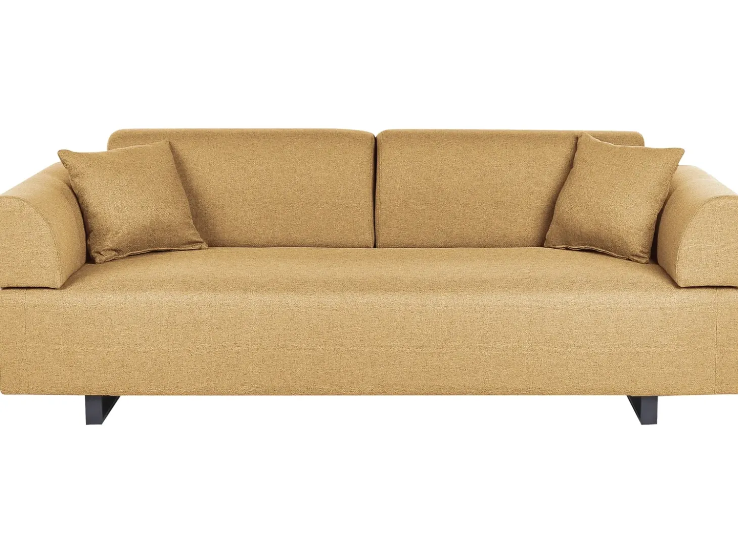 Clearance Sofa dla 3 osób SOKNA Musztardowy ze stolikami Sofy Tapicerowane|Wszystkie Sofy
