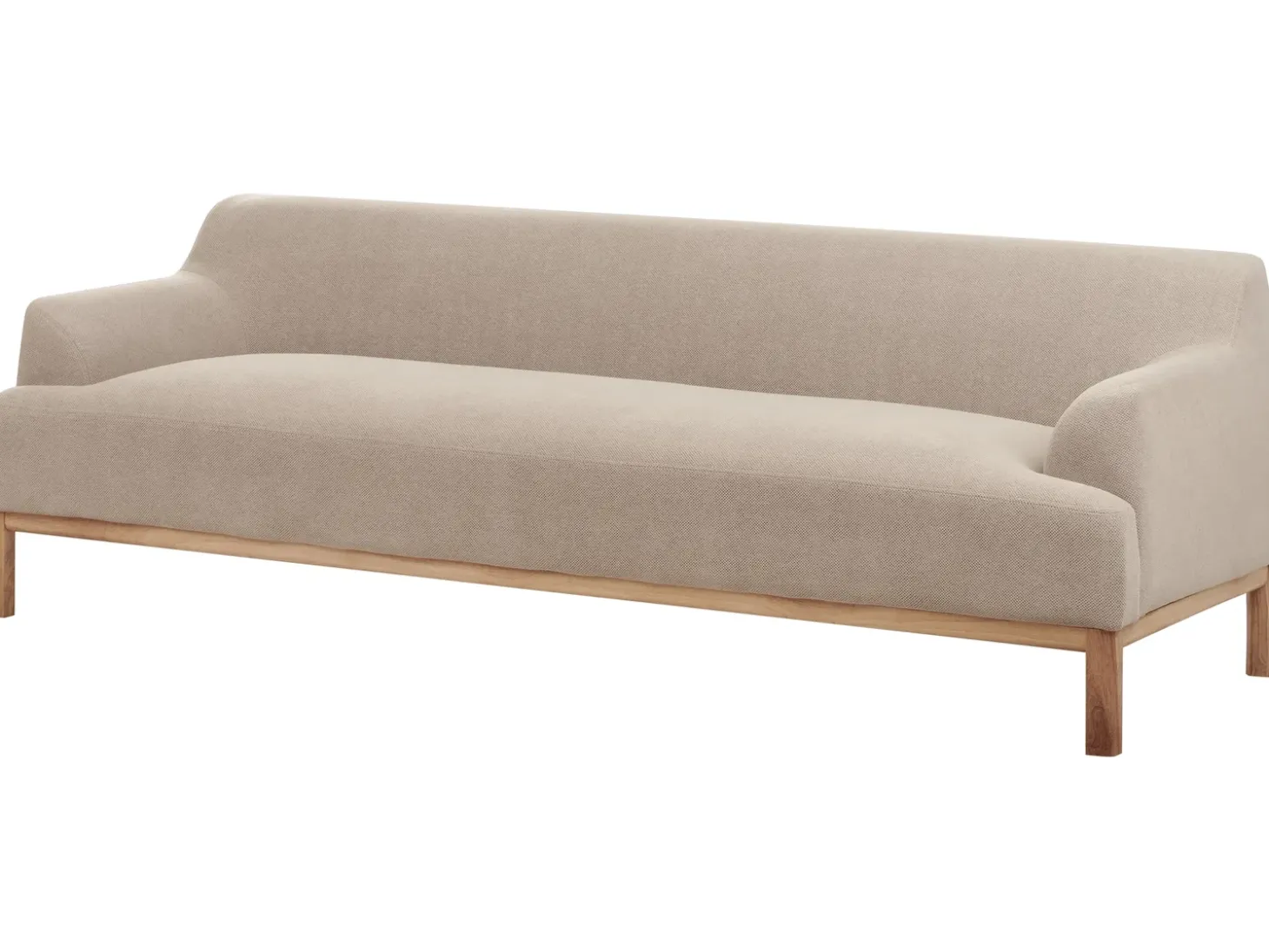 New Sofa dla 3 osób SOSJO Beżowoszary Sofy Tapicerowane|Kolekcje Sof