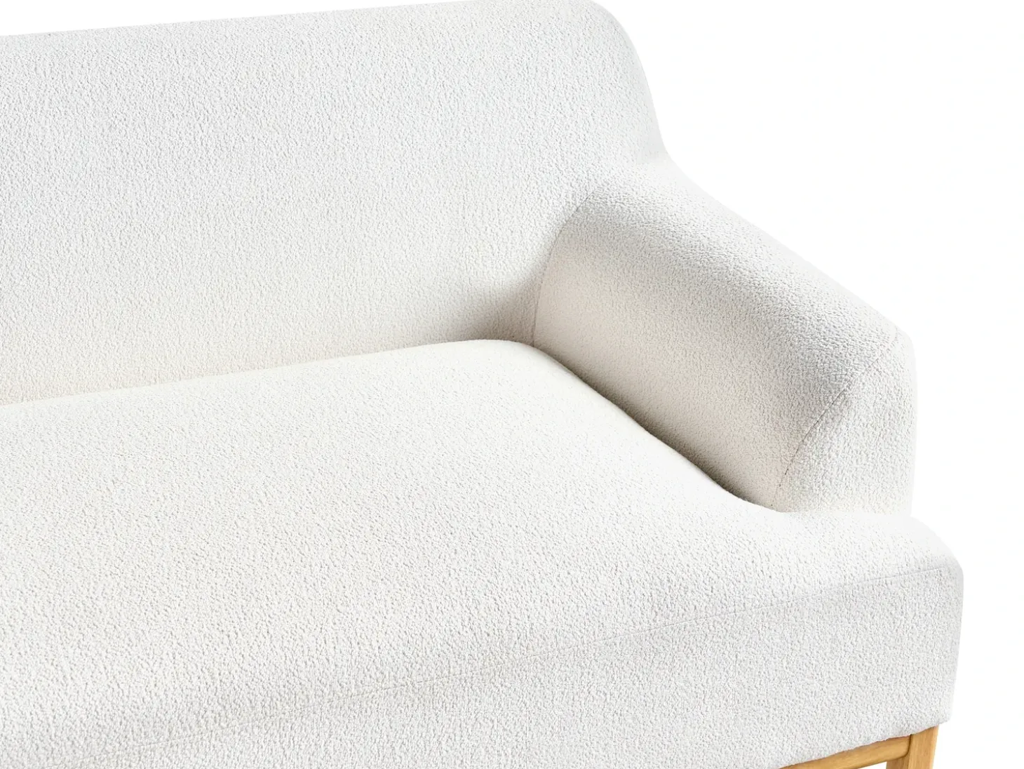 Clearance Sofa dla 3 osób SOSJO Boucle Złamana biel Sofy Tapicerowane|Kolekcje Sof