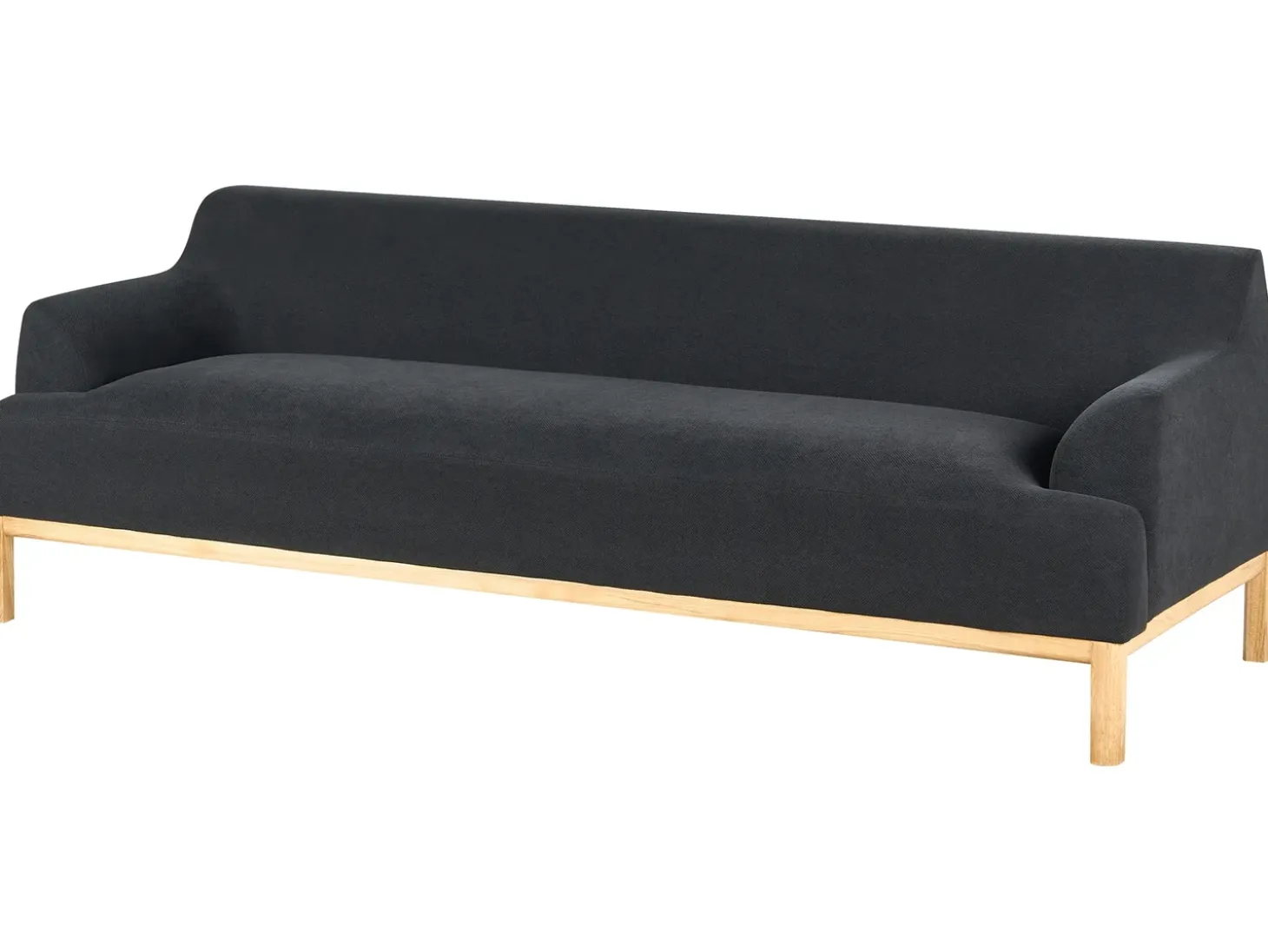 Discount Sofa dla 3 osób SOSJO Czarny Sofy Tapicerowane|Kolekcje Sof