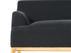 Discount Sofa dla 3 osób SOSJO Czarny Sofy Tapicerowane|Kolekcje Sof