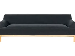 Discount Sofa dla 3 osób SOSJO Czarny Sofy Tapicerowane|Kolekcje Sof