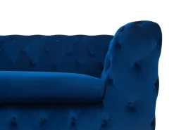 New Sofa dla 3 osób SOTRA Welur Granatowy Sofy Tapicerowane|Wszystkie Sofy
