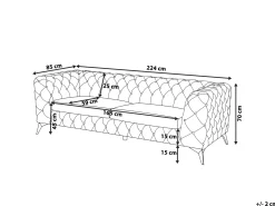 New Sofa dla 3 osób SOTRA Welur Granatowy Sofy Tapicerowane|Wszystkie Sofy