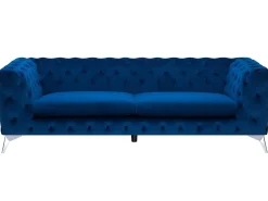New Sofa dla 3 osób SOTRA Welur Granatowy Sofy Tapicerowane|Wszystkie Sofy