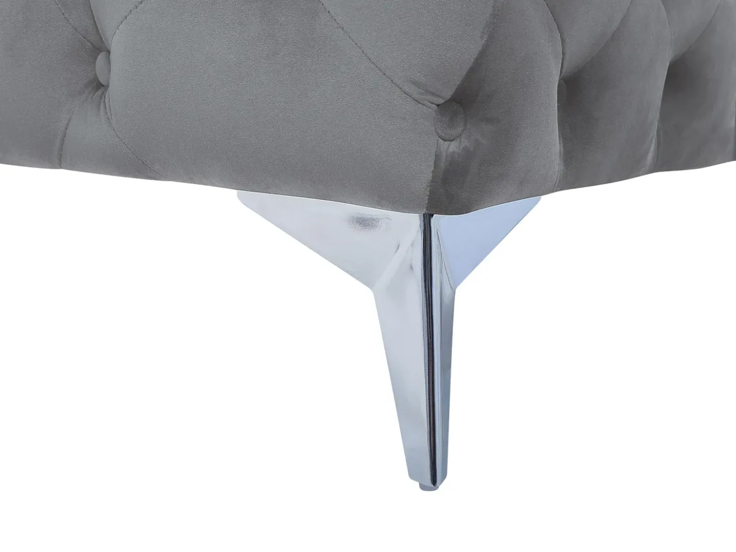 Clearance Sofa dla 3 osób SOTRA Welur Szary Sofy Tapicerowane|Wszystkie Sofy
