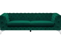 Best Sofa dla 3 osób SOTRA Welur Szmaragdowy Sofy Tapicerowane|Wszystkie Sofy