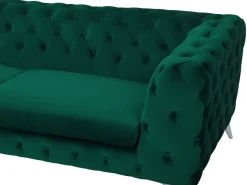 Best Sofa dla 3 osób SOTRA Welur Szmaragdowy Sofy Tapicerowane|Wszystkie Sofy