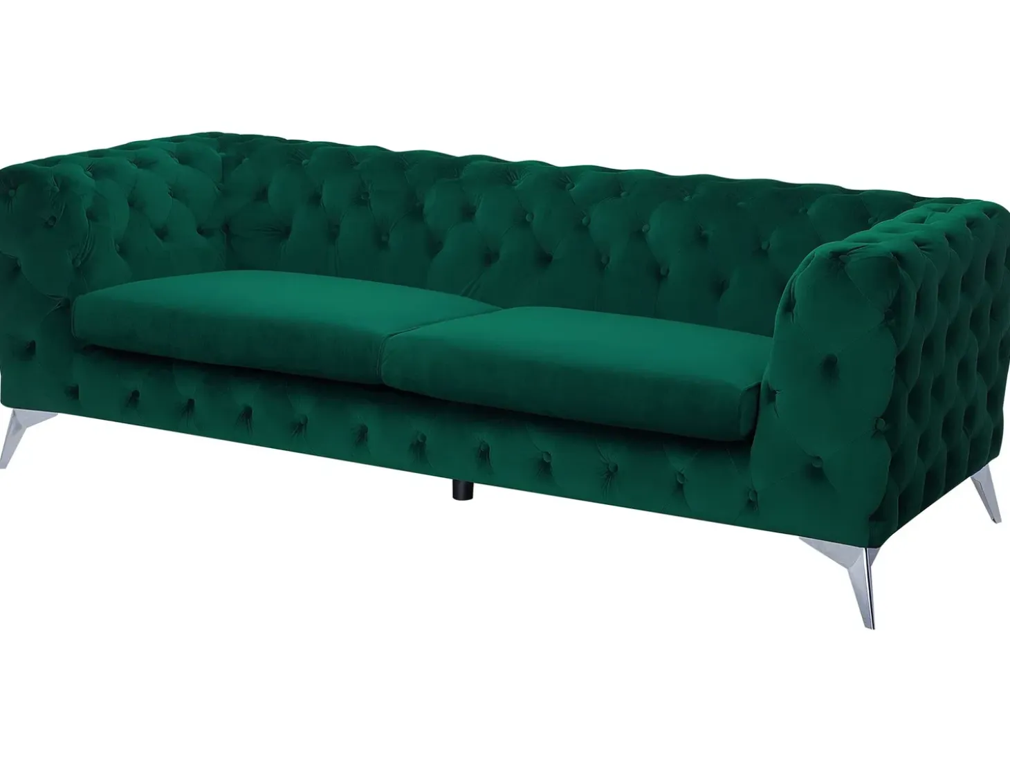 Best Sofa dla 3 osób SOTRA Welur Szmaragdowy Sofy Tapicerowane|Wszystkie Sofy