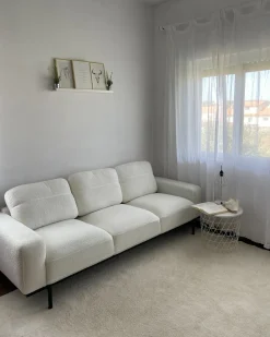 Online Sofa dla 3 osób SOVIK Boucle Złamana biel Sofy Tapicerowane|Kolekcje Sof
